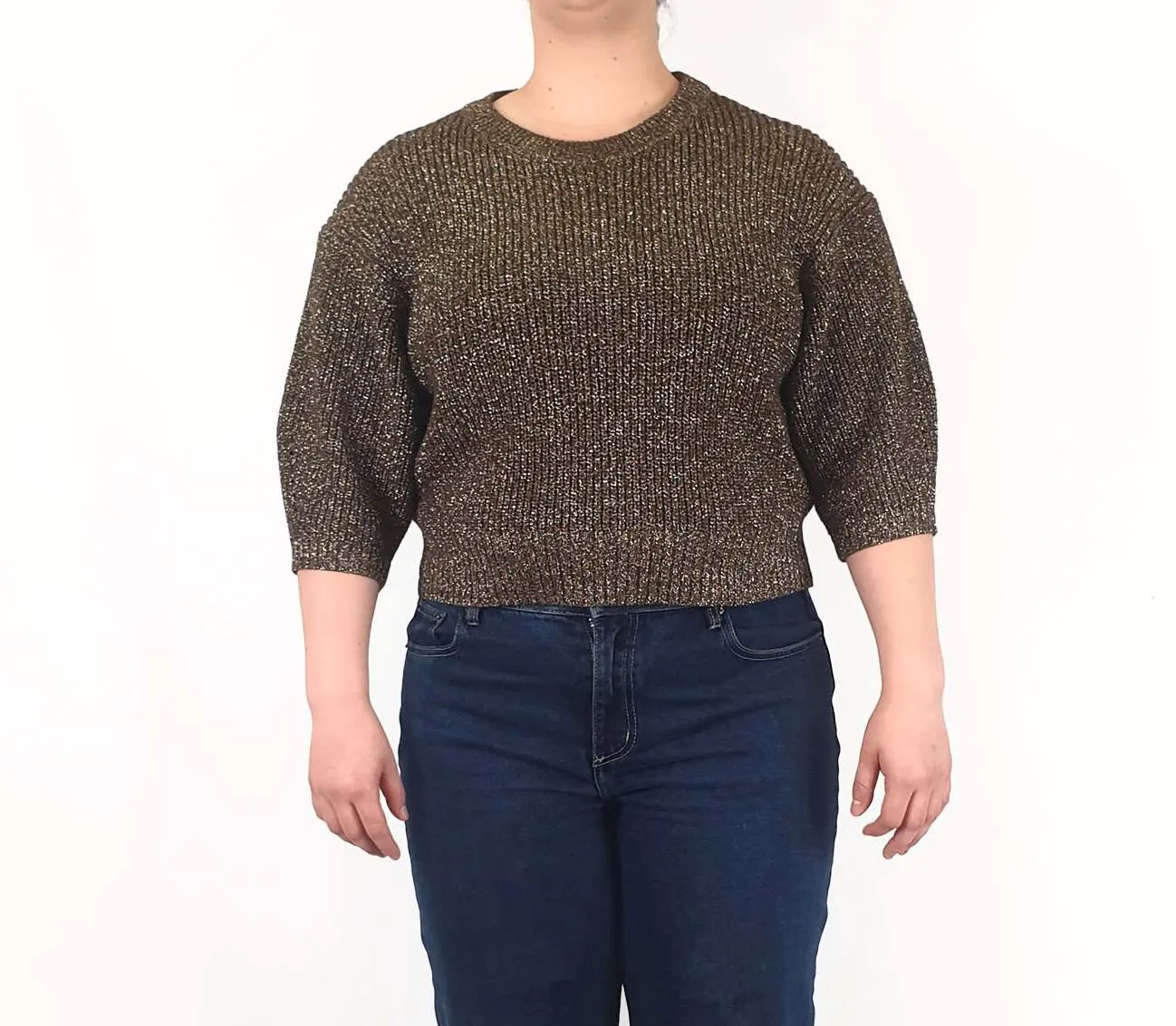 Gorman gold metallic knit jumper size 16