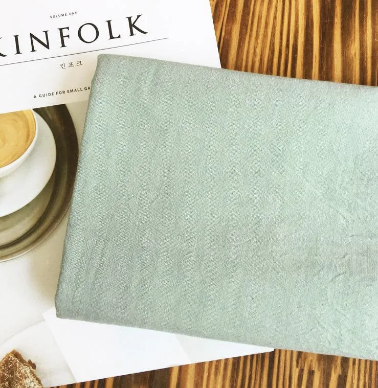 Green Chambray Cotton Fabric - By the Yard 100077 - 180
