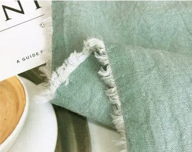 Green Chambray Cotton Fabric - By the Yard 100077 - 180