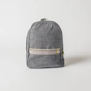 Grey Chambray Toddler Backpack