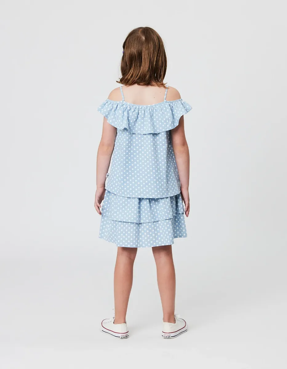 Hearts Chambray Rara Skirt
