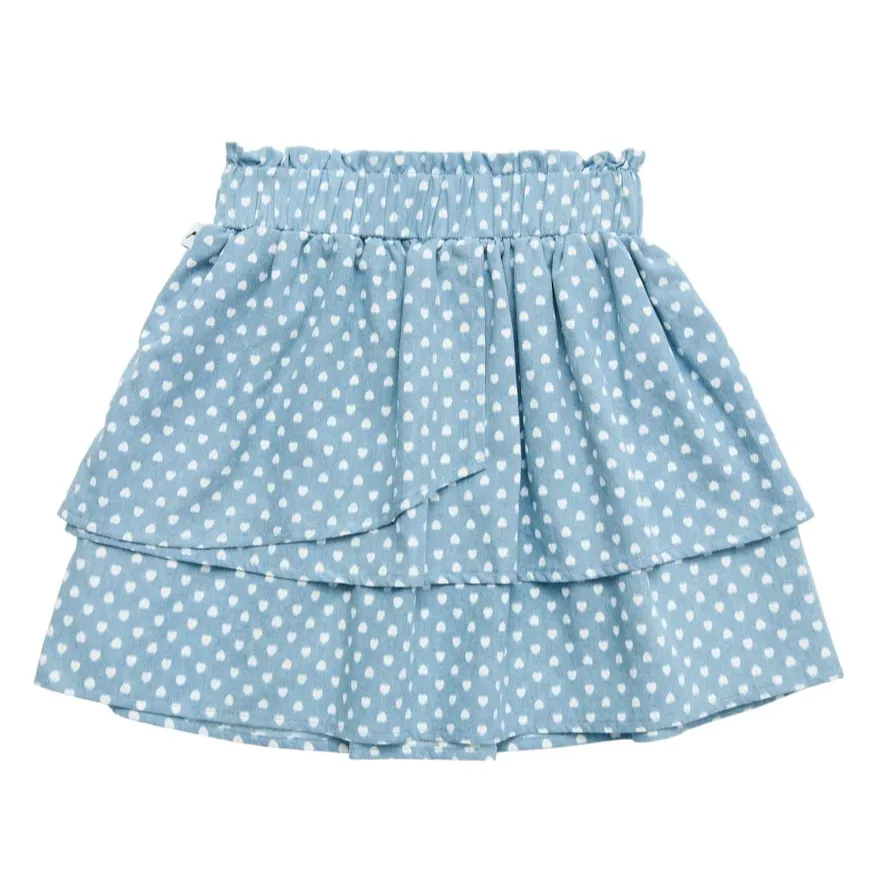 Hearts Chambray Rara Skirt