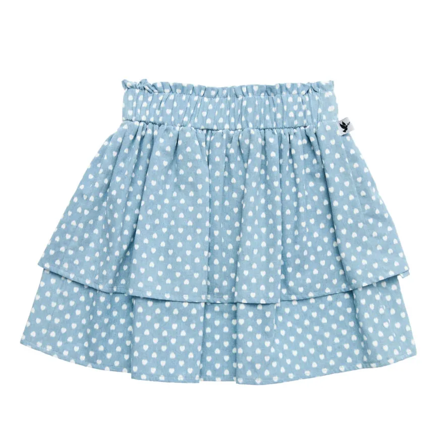 Hearts Chambray Rara Skirt