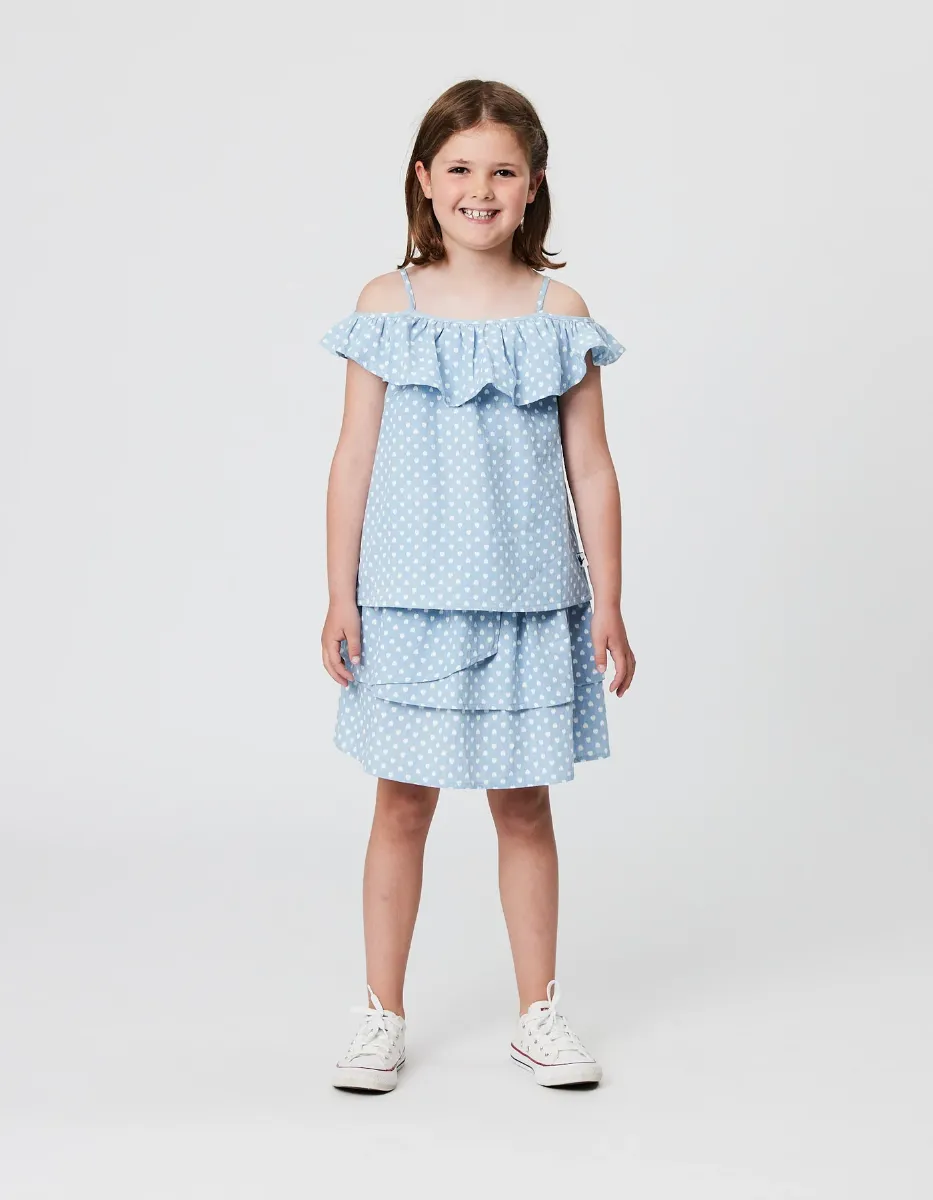 Hearts Chambray Rara Skirt