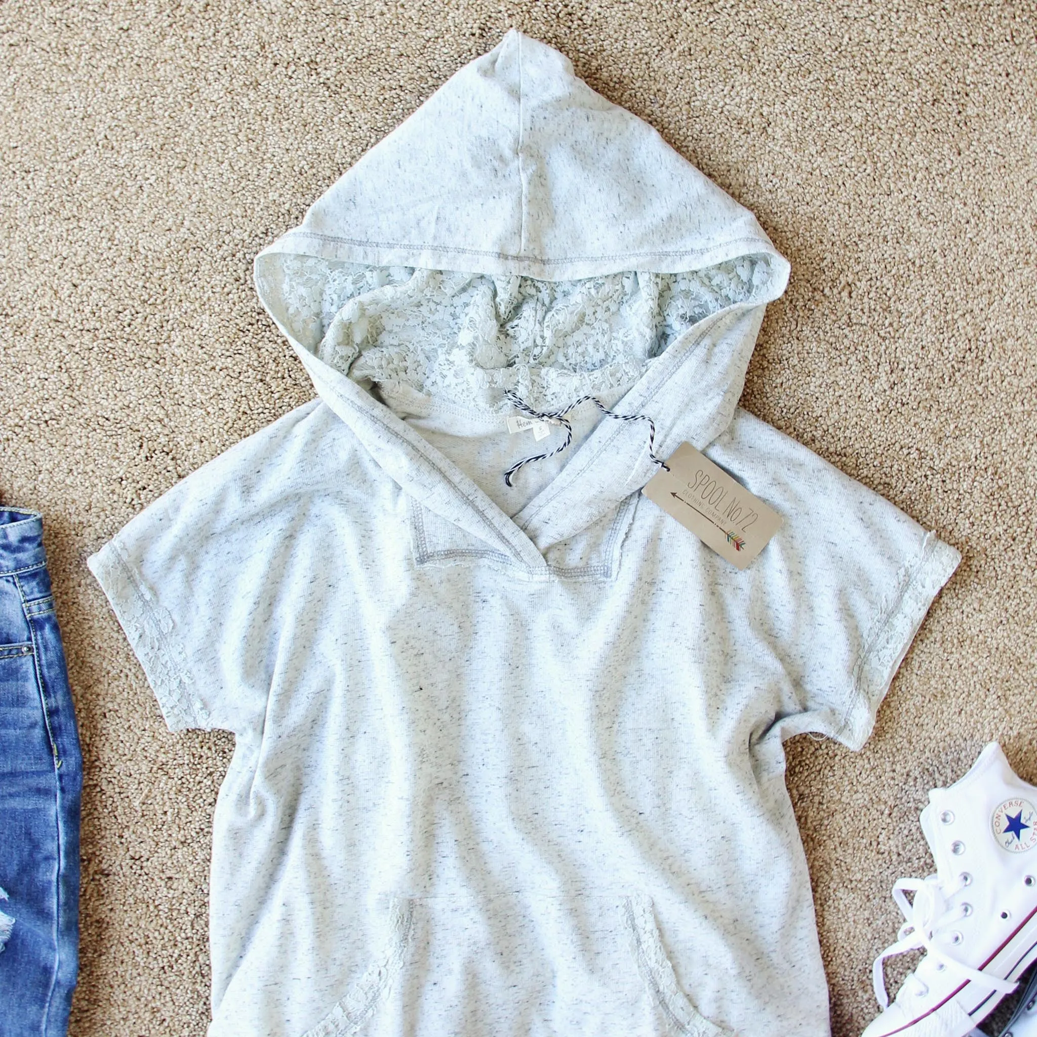 Heathered Lace Hoodie
