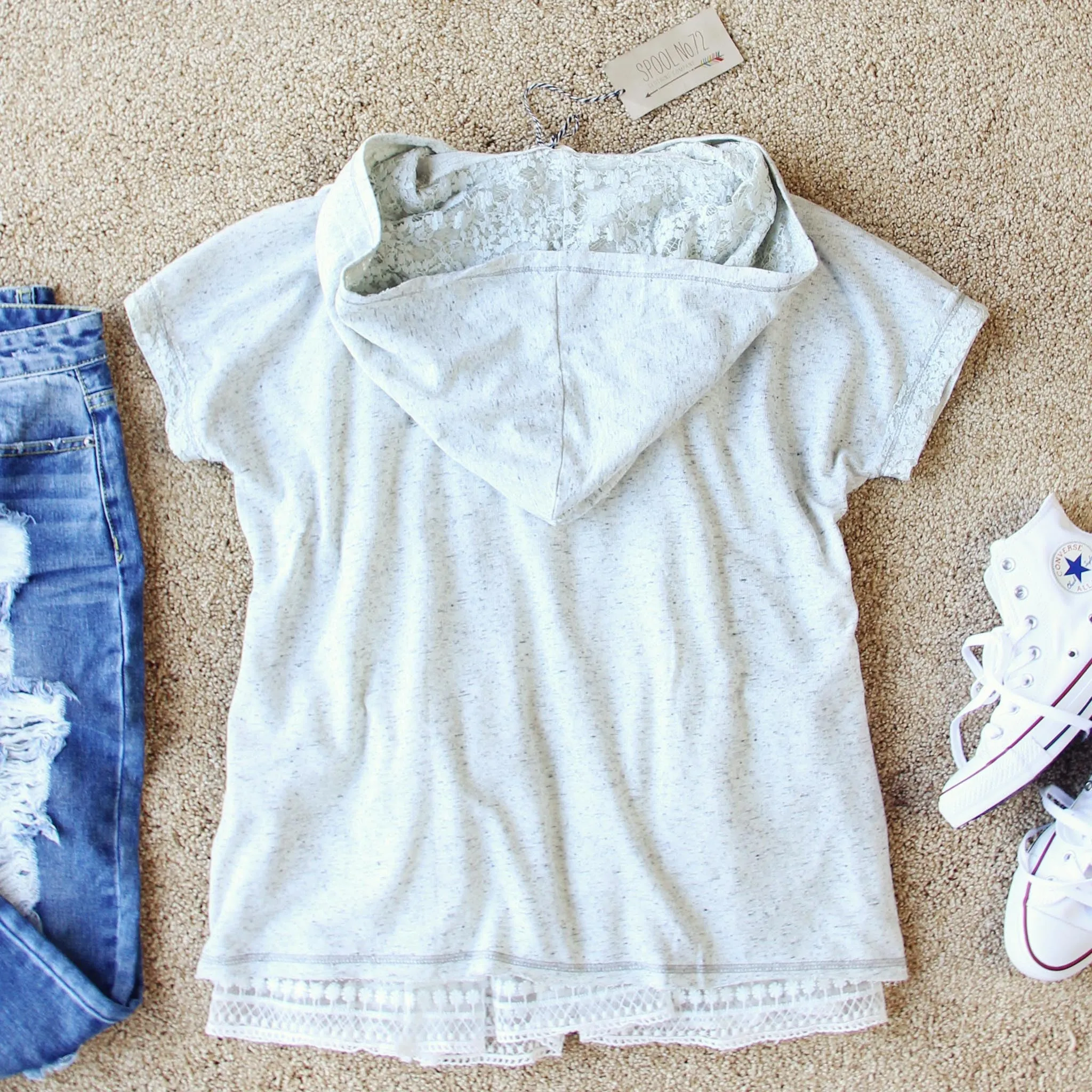 Heathered Lace Hoodie