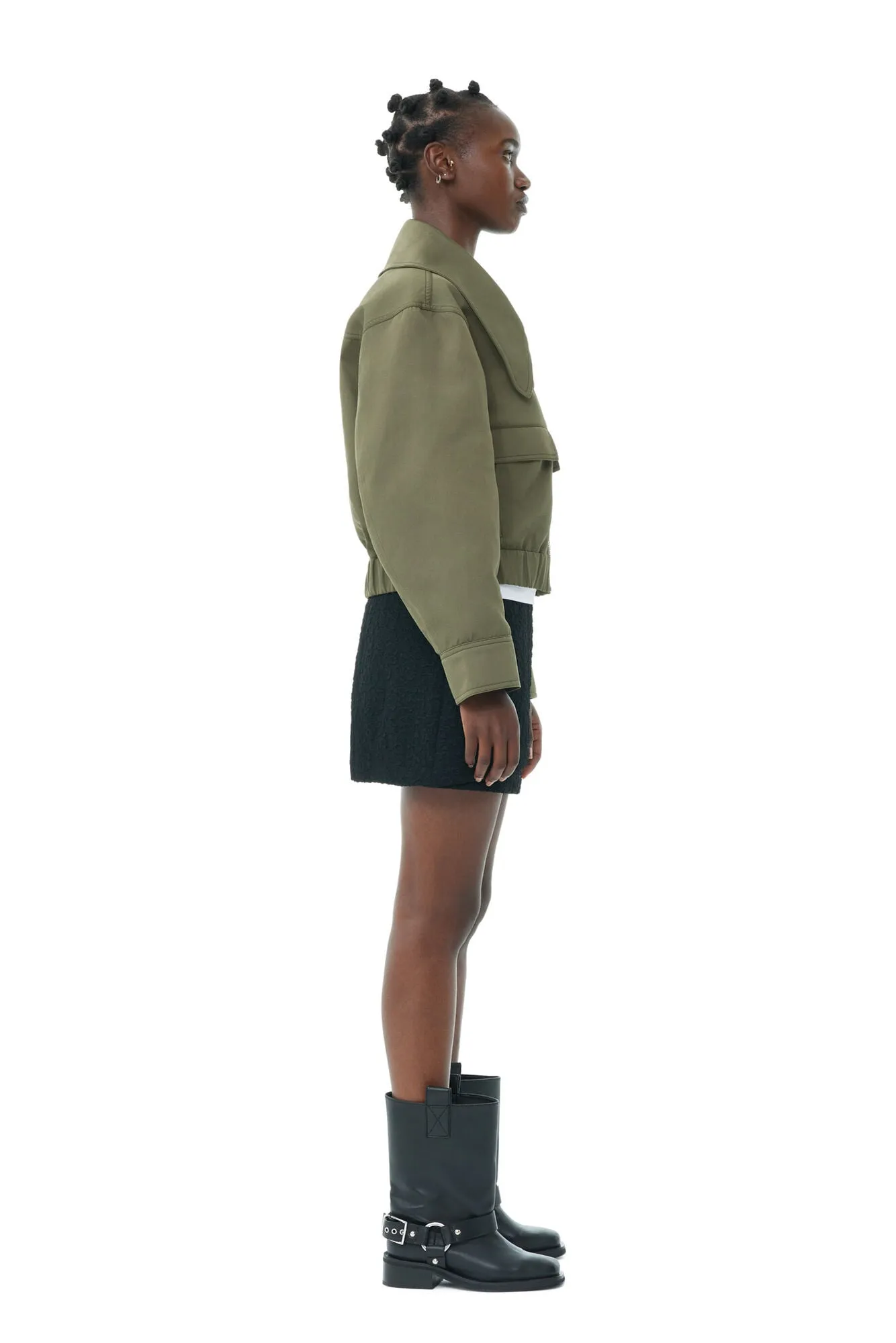 Heavy Twill Wide Collar Jacket