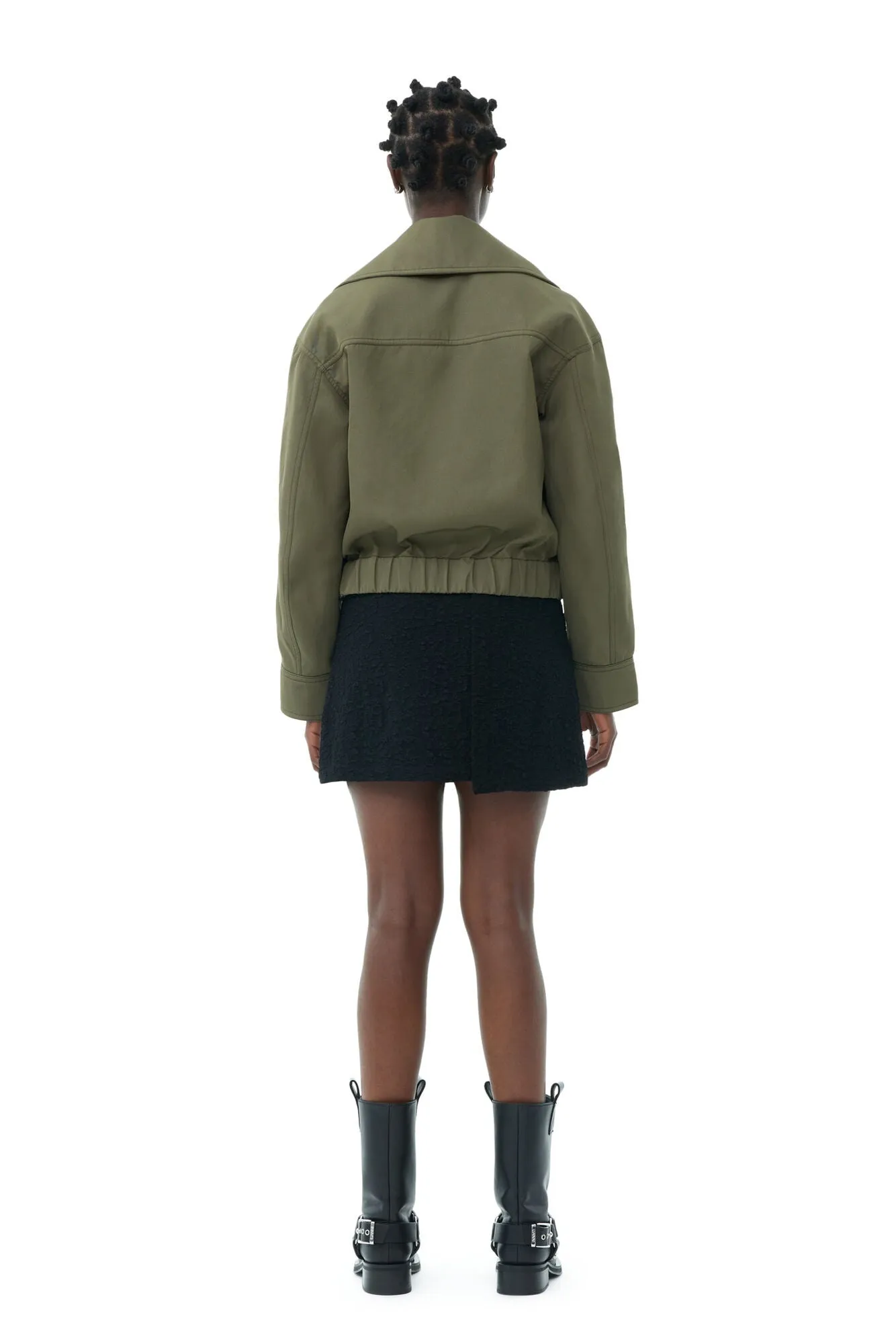 Heavy Twill Wide Collar Jacket