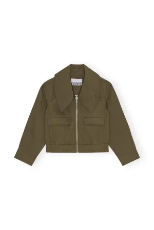 Heavy Twill Wide Collar Jacket
