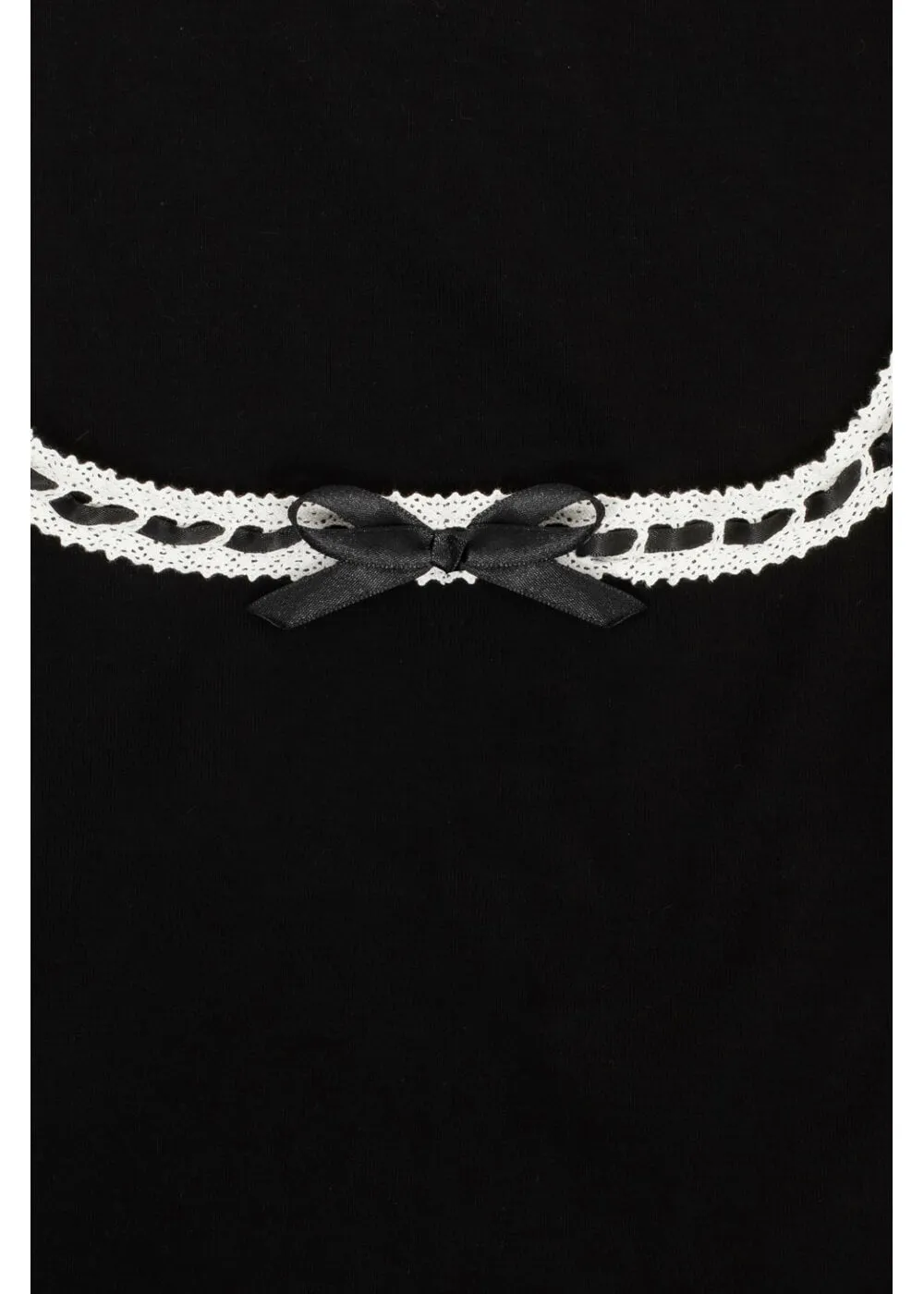 Hell Bunny Gracie Bow 50's Top Black