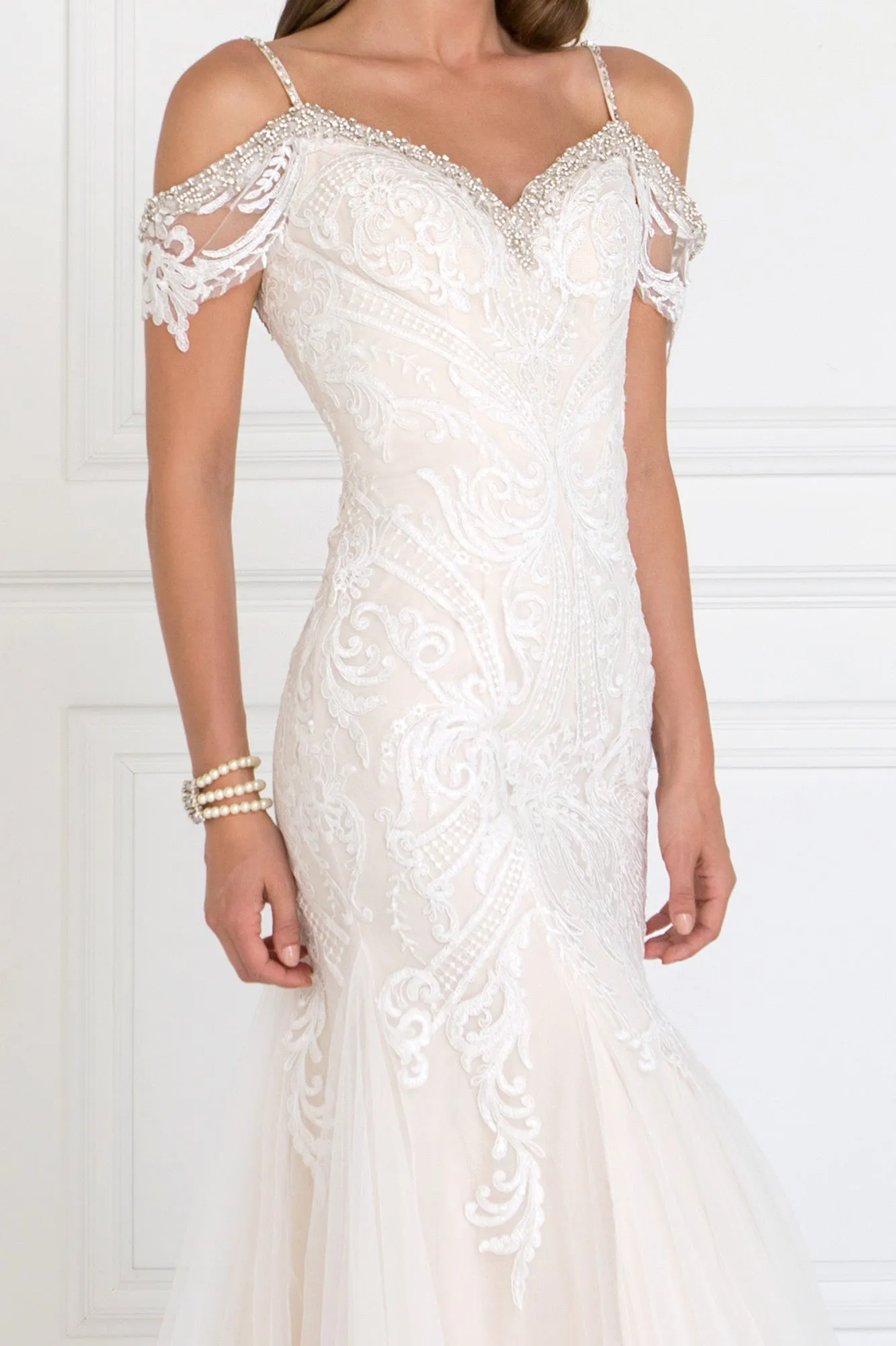 Hudson Wedding Dress Off the Shoulder Lace & Tulle Bridal Gown 2601513HIR