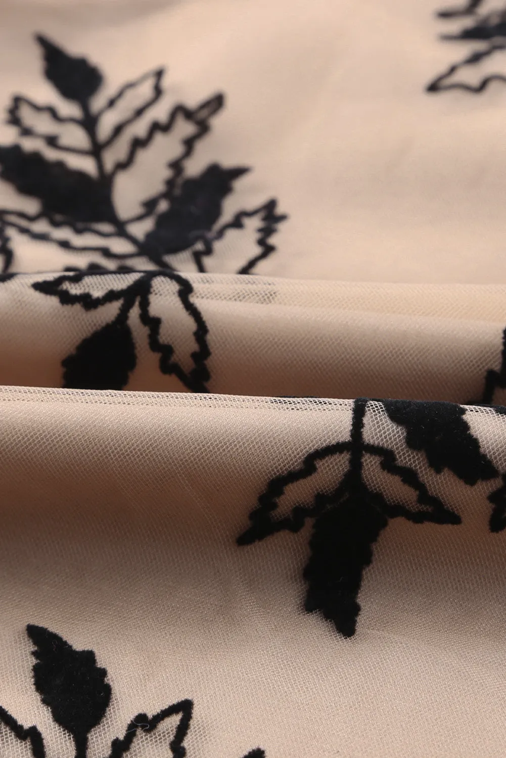 KaleaBoutique Floral Leaves Embroidered High Waist Maxi Skirt