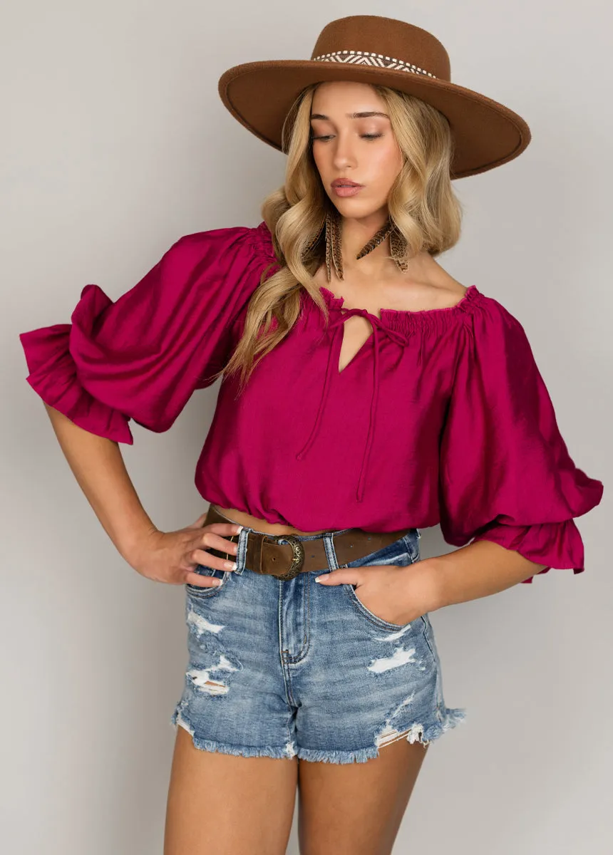 Kerra Top in Berry