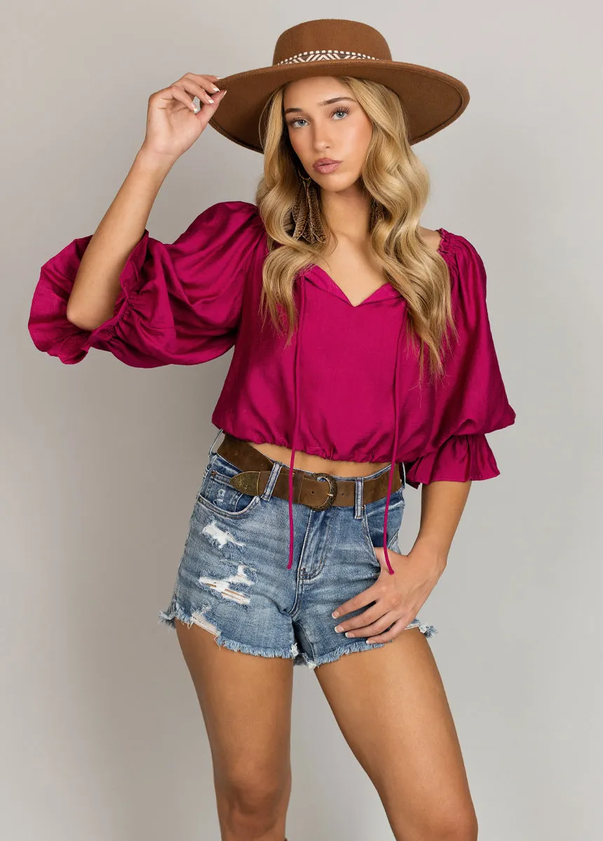 Kerra Top in Berry