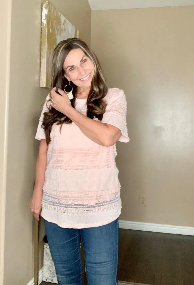 Lace & Love Top in Blush