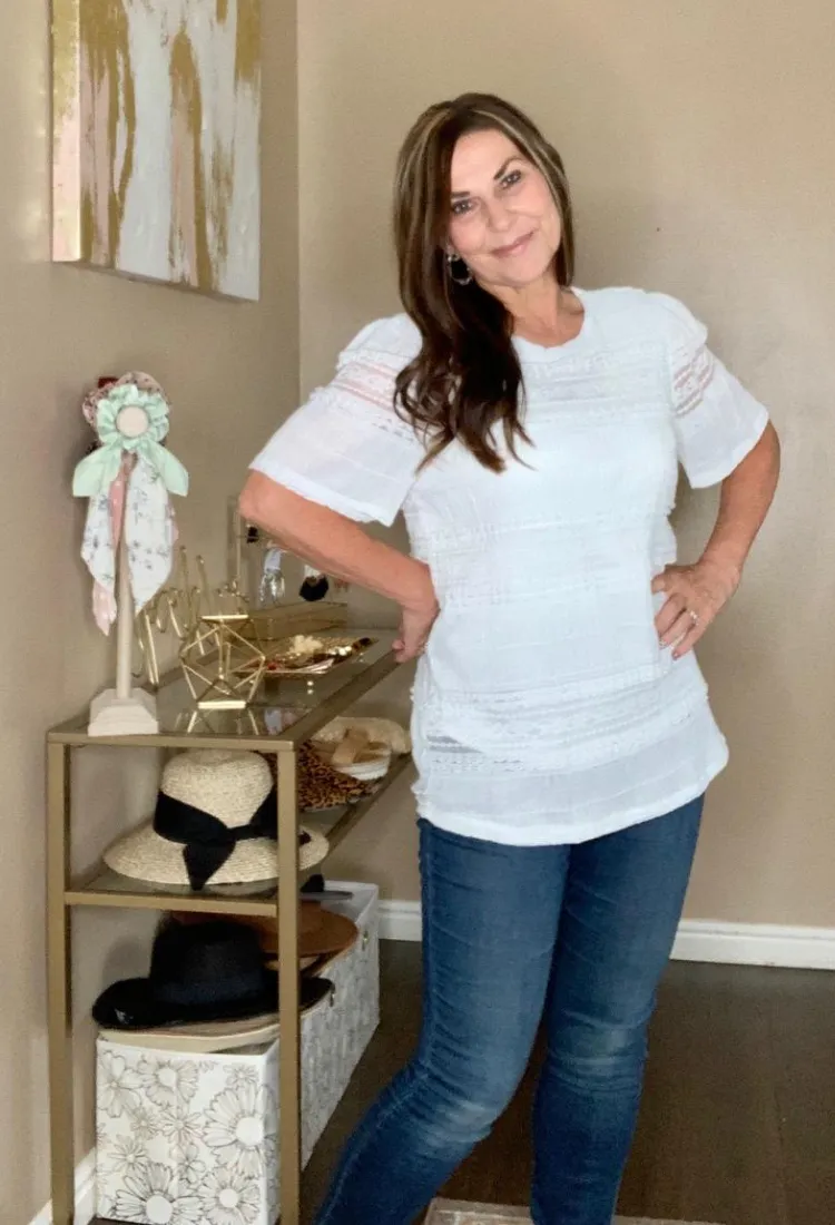 Lace & Love Top in Ivory