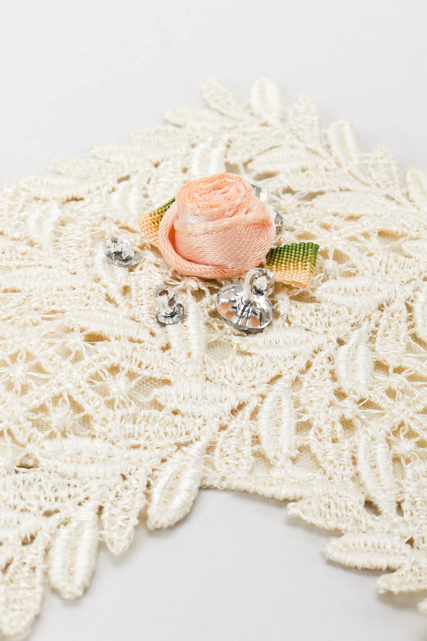 Lace Rosette Silk Dress