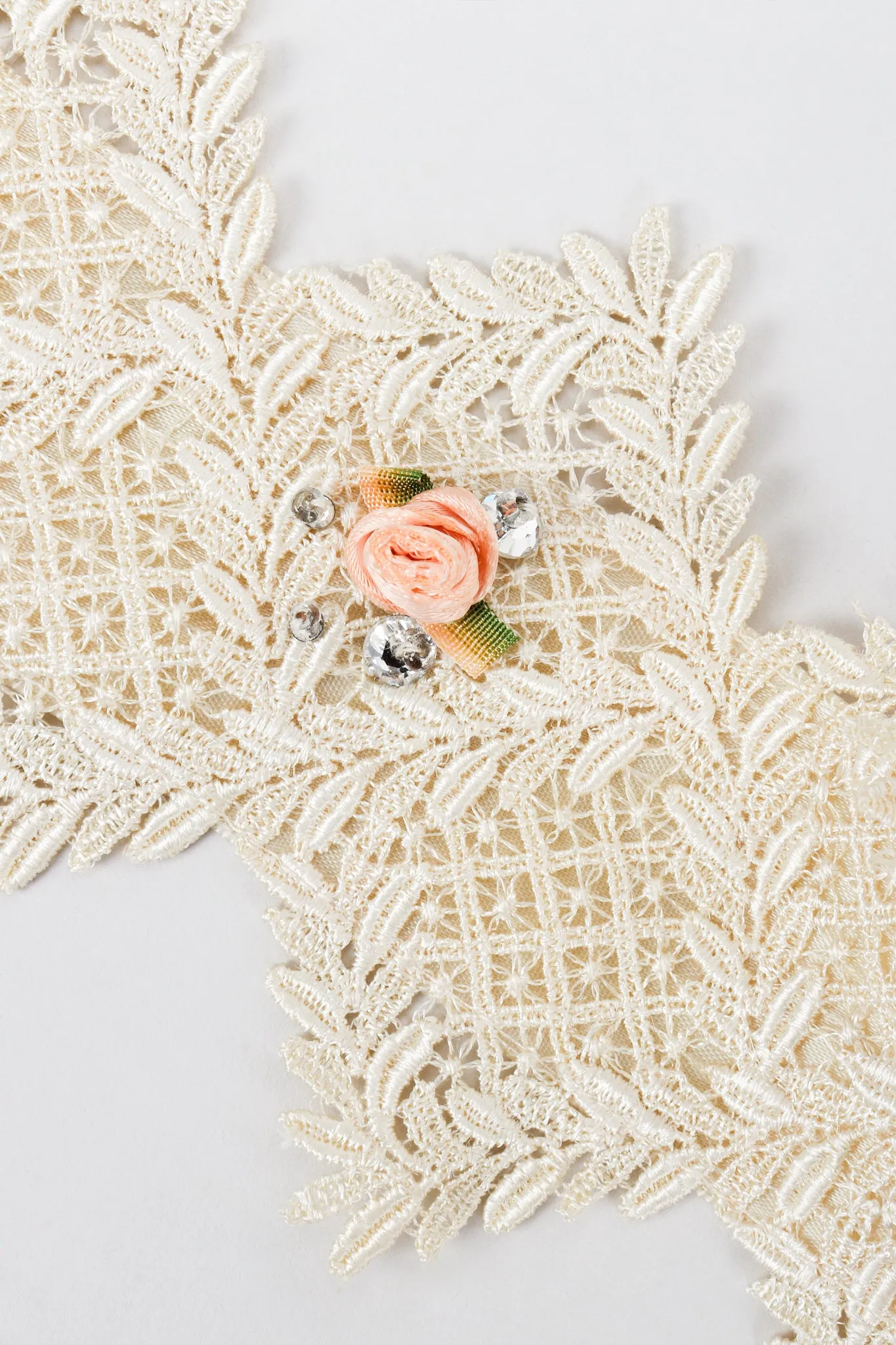 Lace Rosette Silk Dress