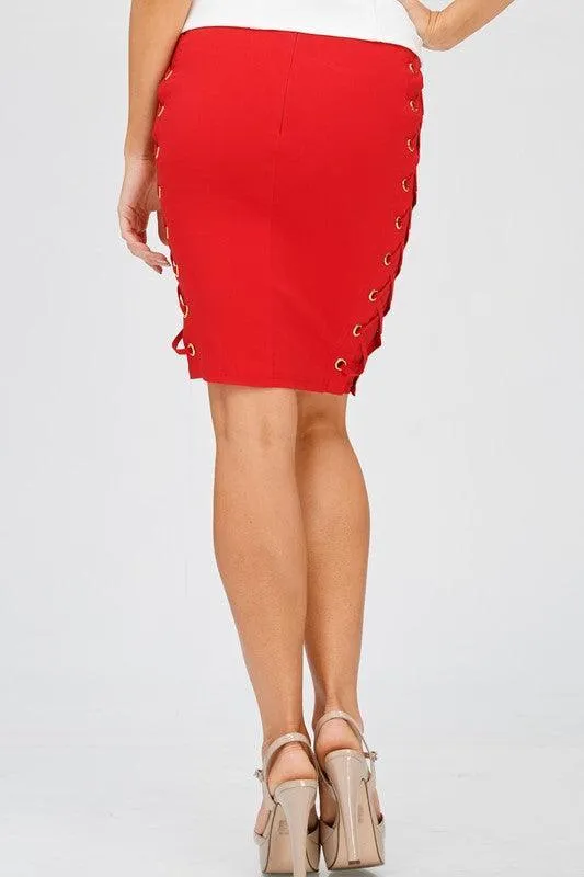 lace side skirt