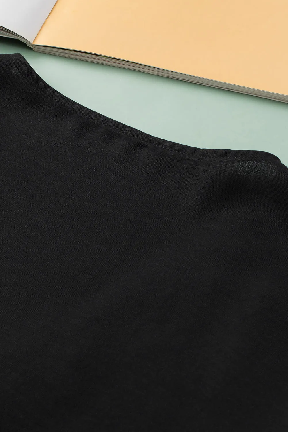 Lace Trim V Neck Plus Size Top