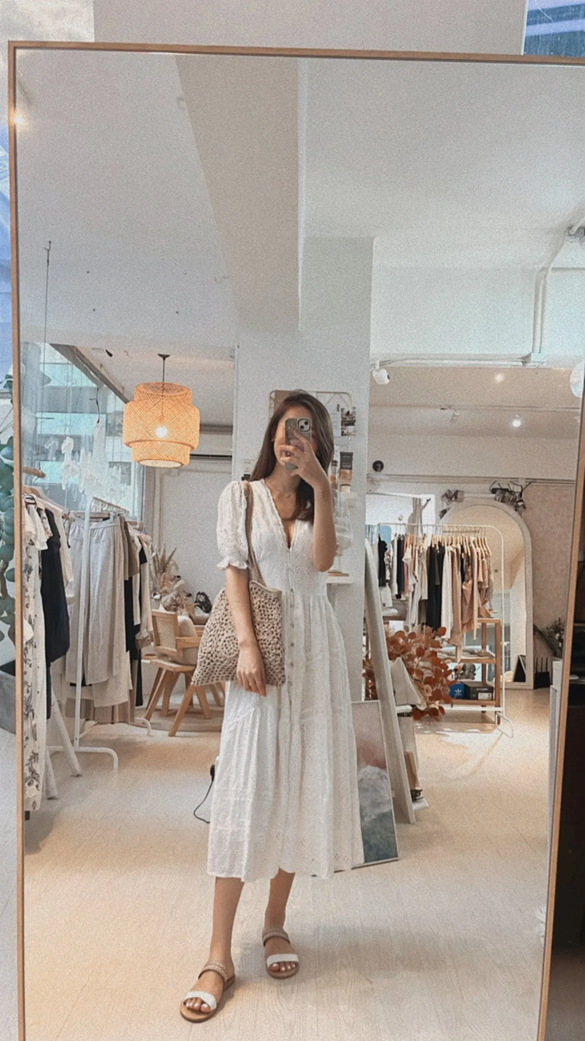 Lana Puff Sleeve Midi Dress