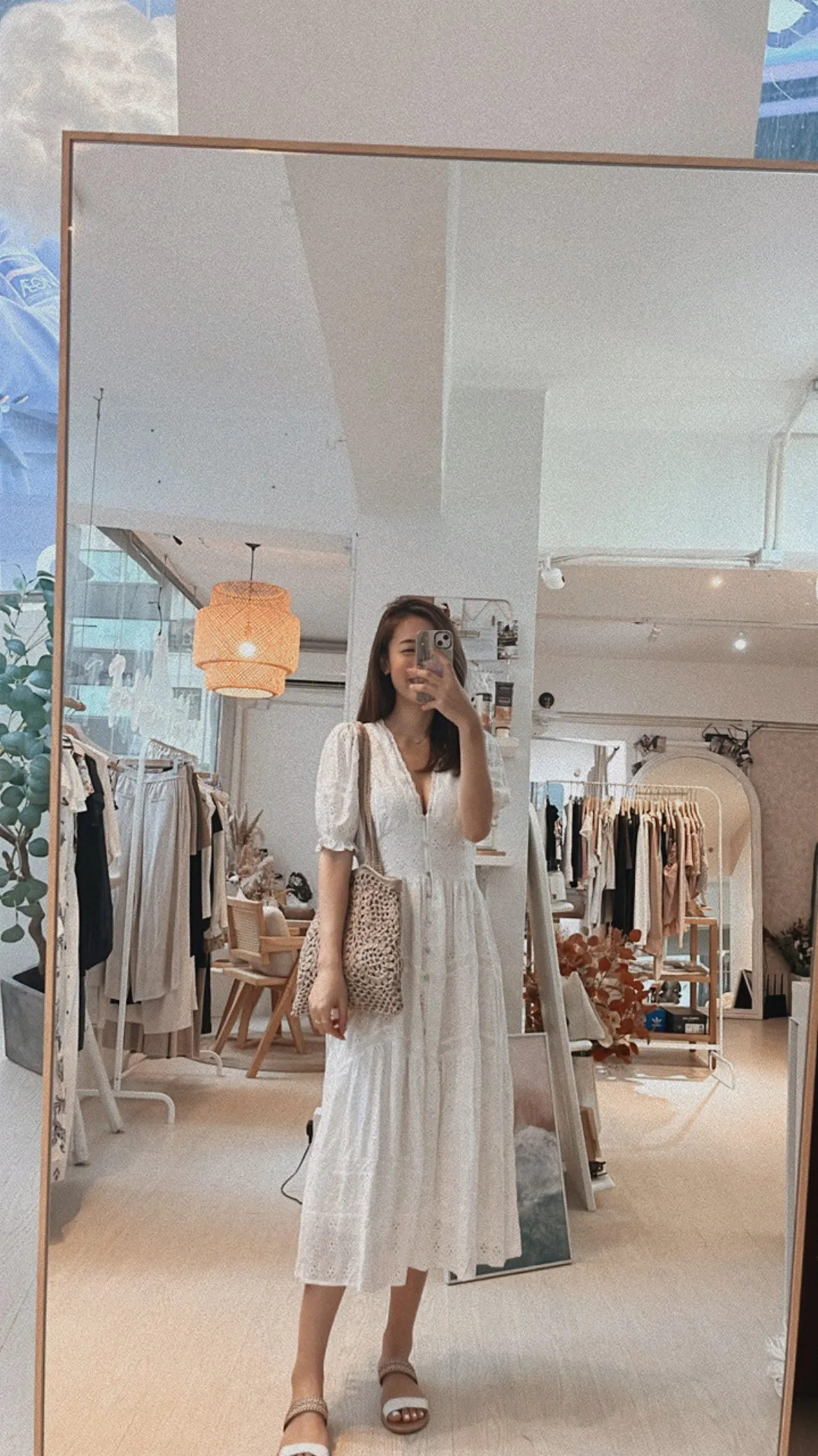 Lana Puff Sleeve Midi Dress