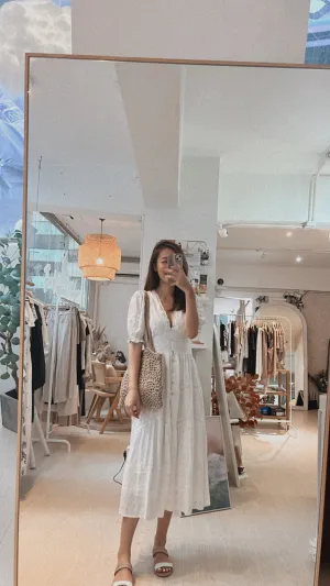 Lana Puff Sleeve Midi Dress