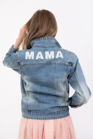 Le La Lo Mama Appliqué Denim Jacket