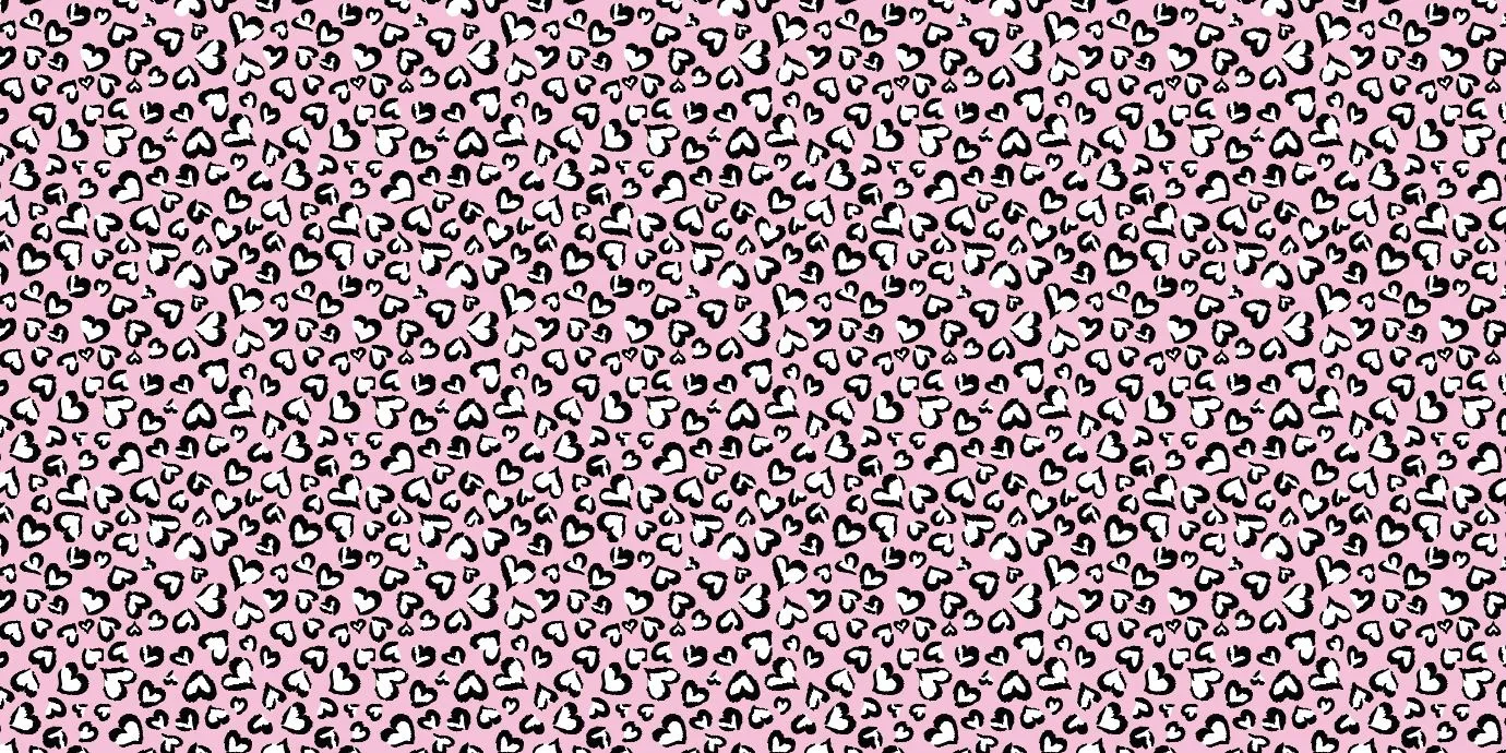 Leopard Heart pink Printed Vinyl