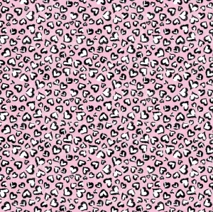 Leopard Heart pink Printed Vinyl