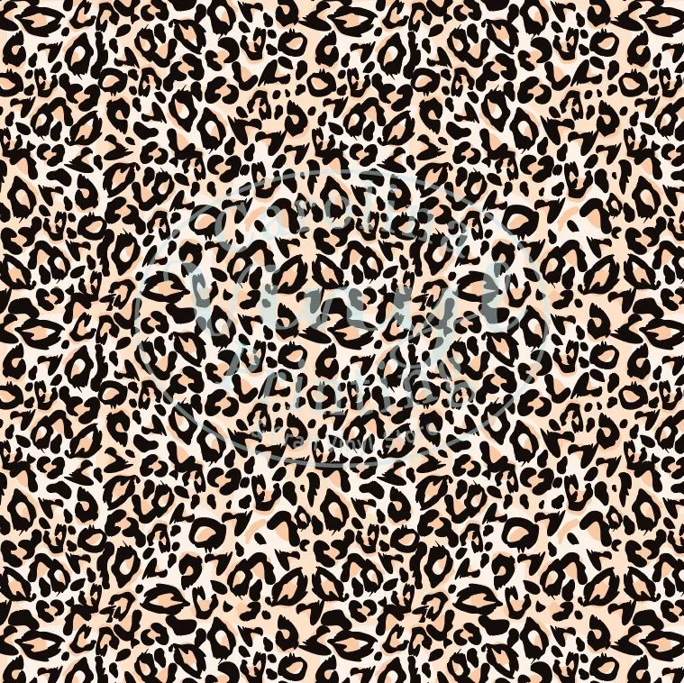 Leopard/Cheetah Peach & Black Printed Vinyl