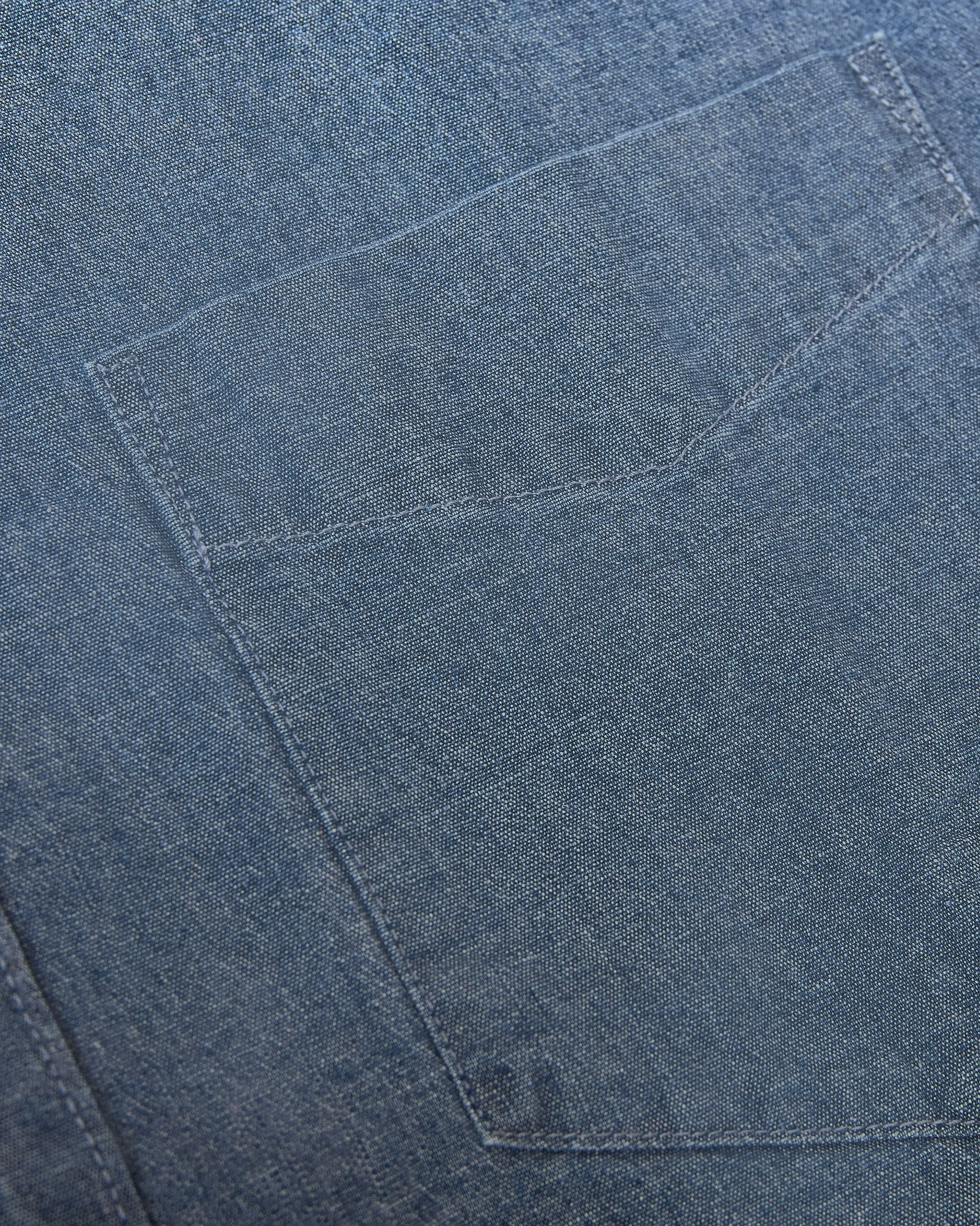 Light Indigo Wash Long Sleeve Chambray Shirt