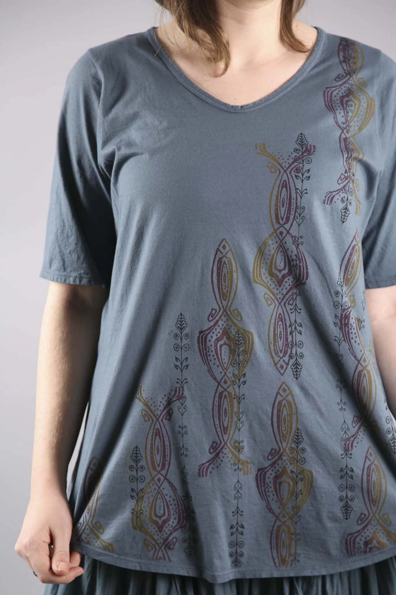 Lightweight A-Line Tee Hypnea Printed-1211A