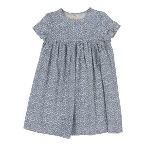 Lil Legs Poppy Floral Dress Short Sleeve - White (Printed Weekday Collection)
