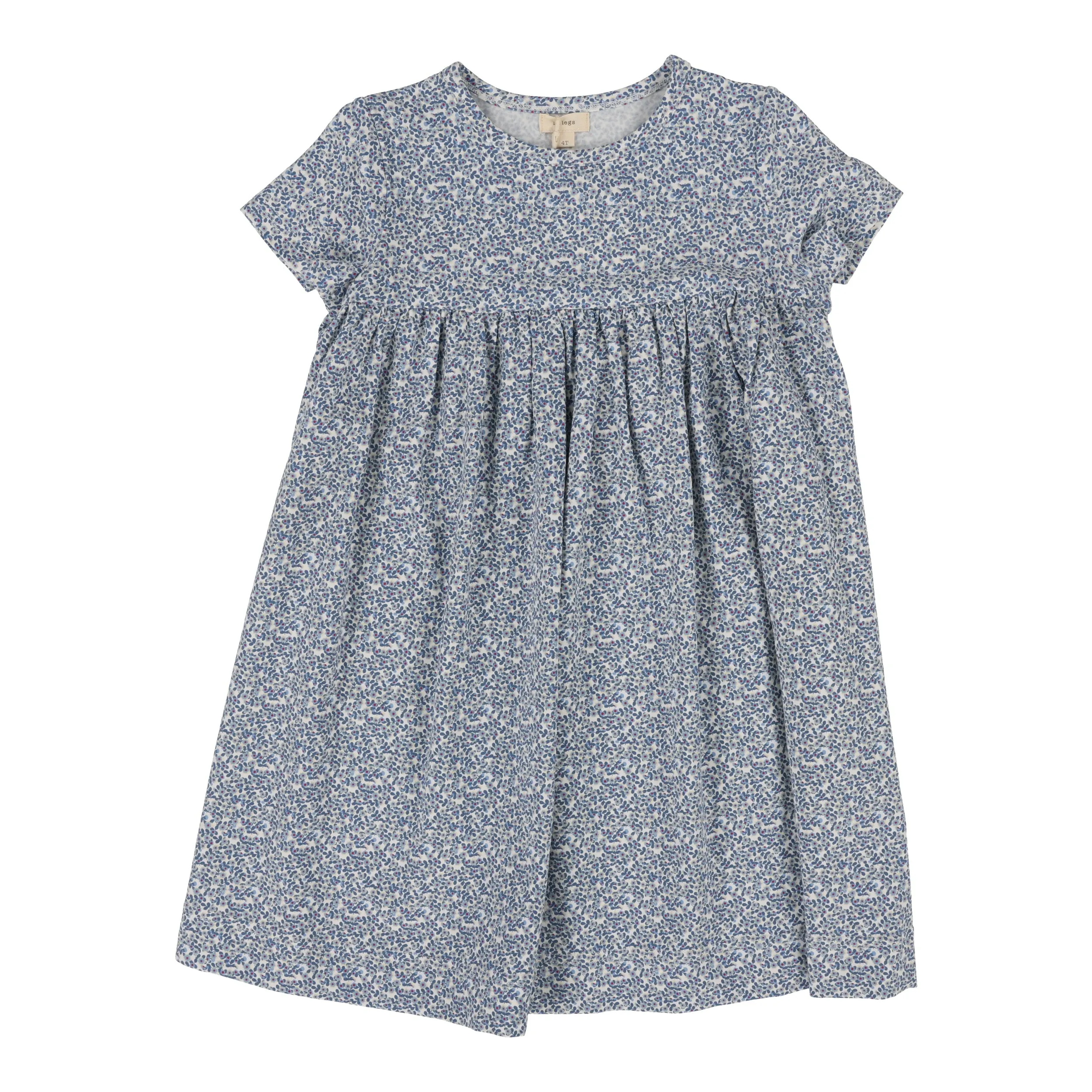 Lil Legs Poppy Floral Dress Short Sleeve - White (Printed Weekday Collection)