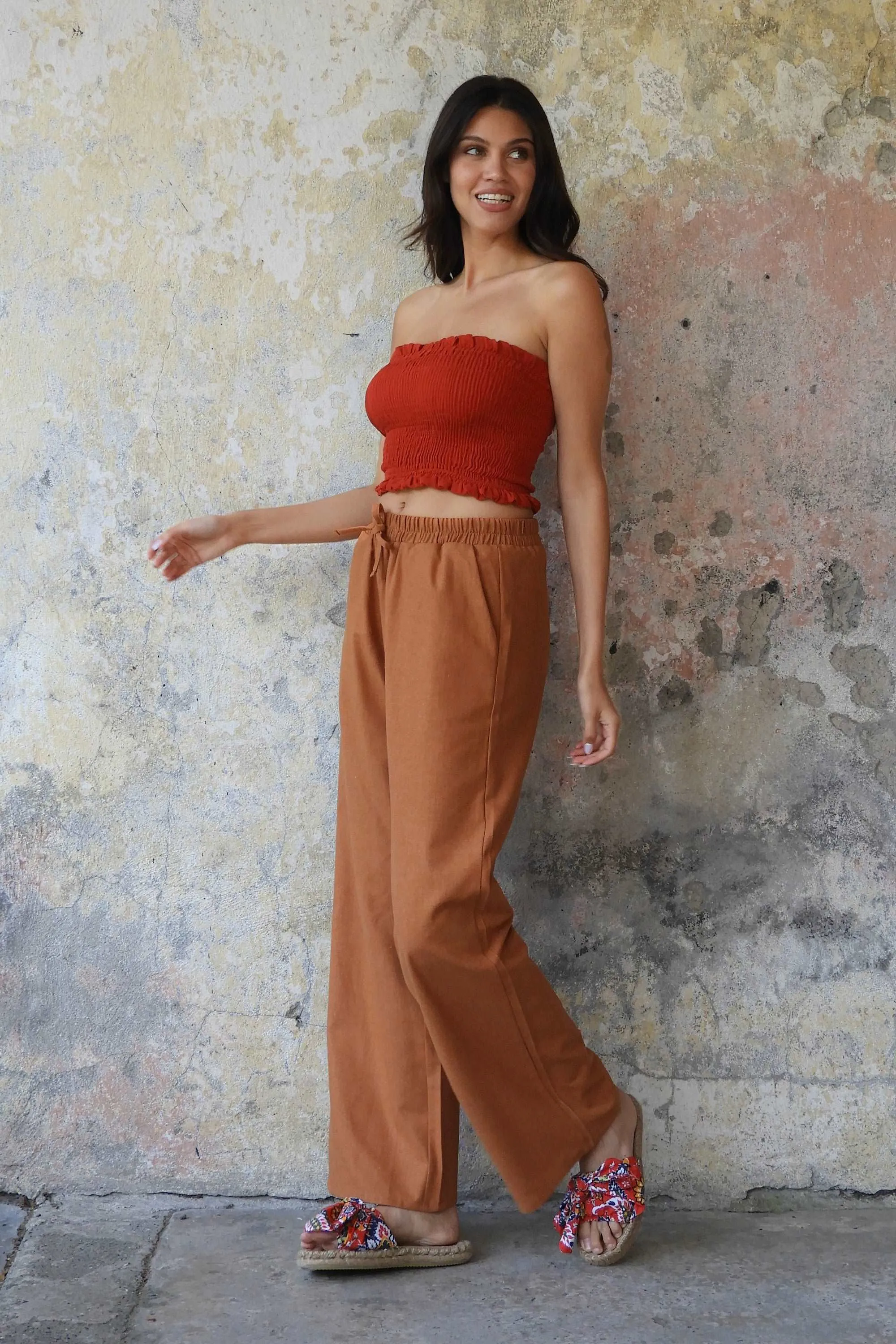 LOTUS Women's Organic Gauze Cotton Tube Top