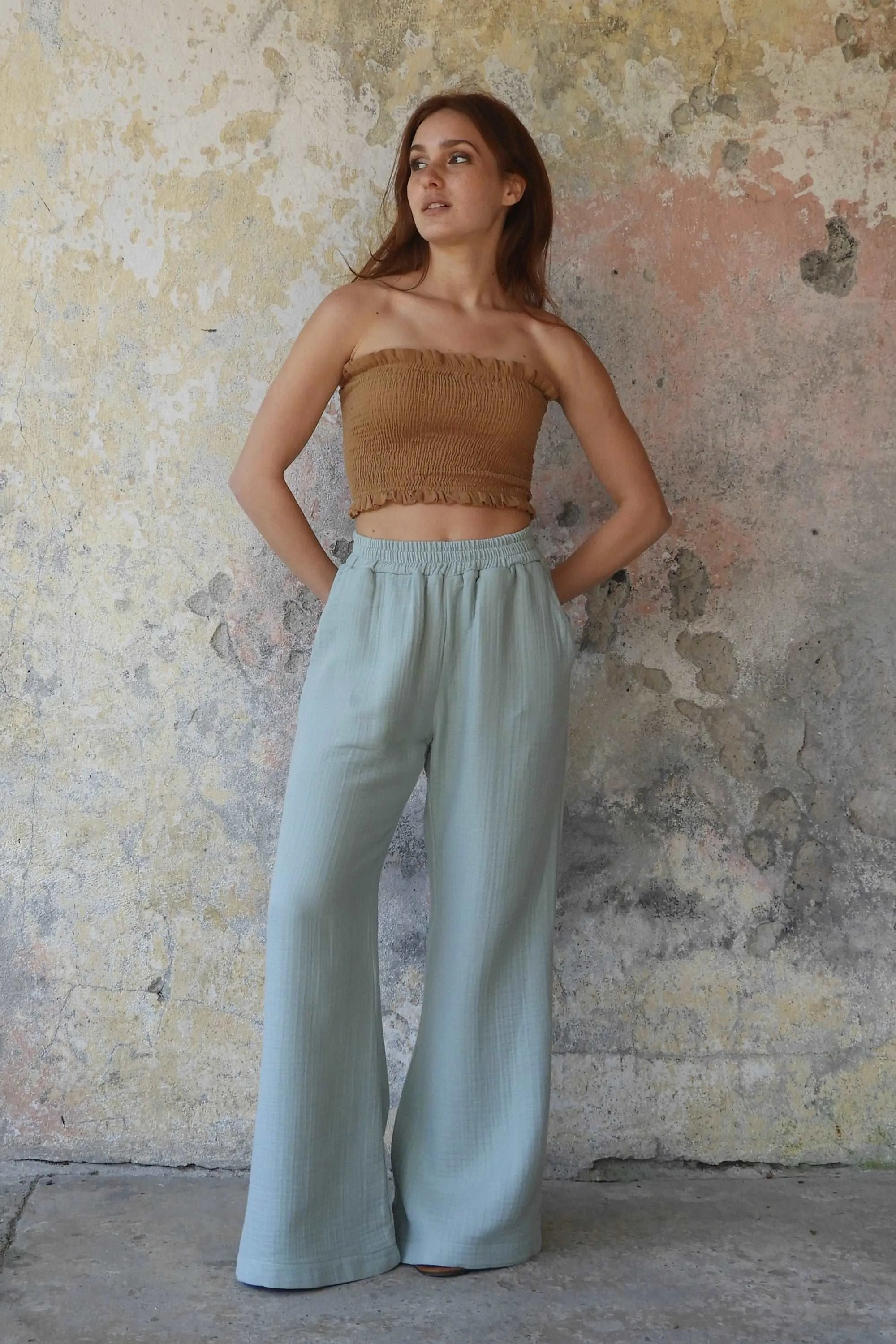LOTUS Women's Organic Gauze Cotton Tube Top