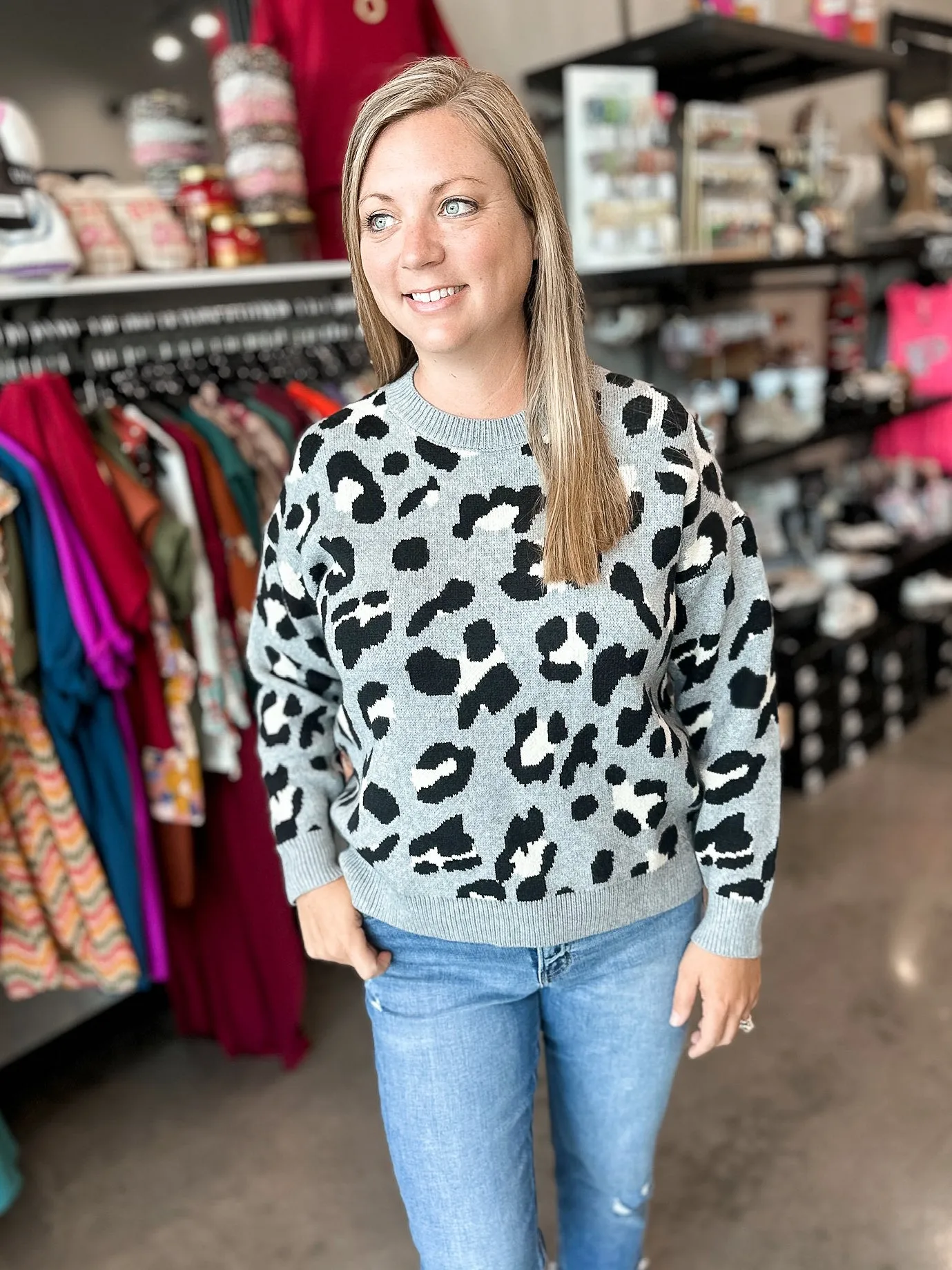 Lucy Leopard Sweater