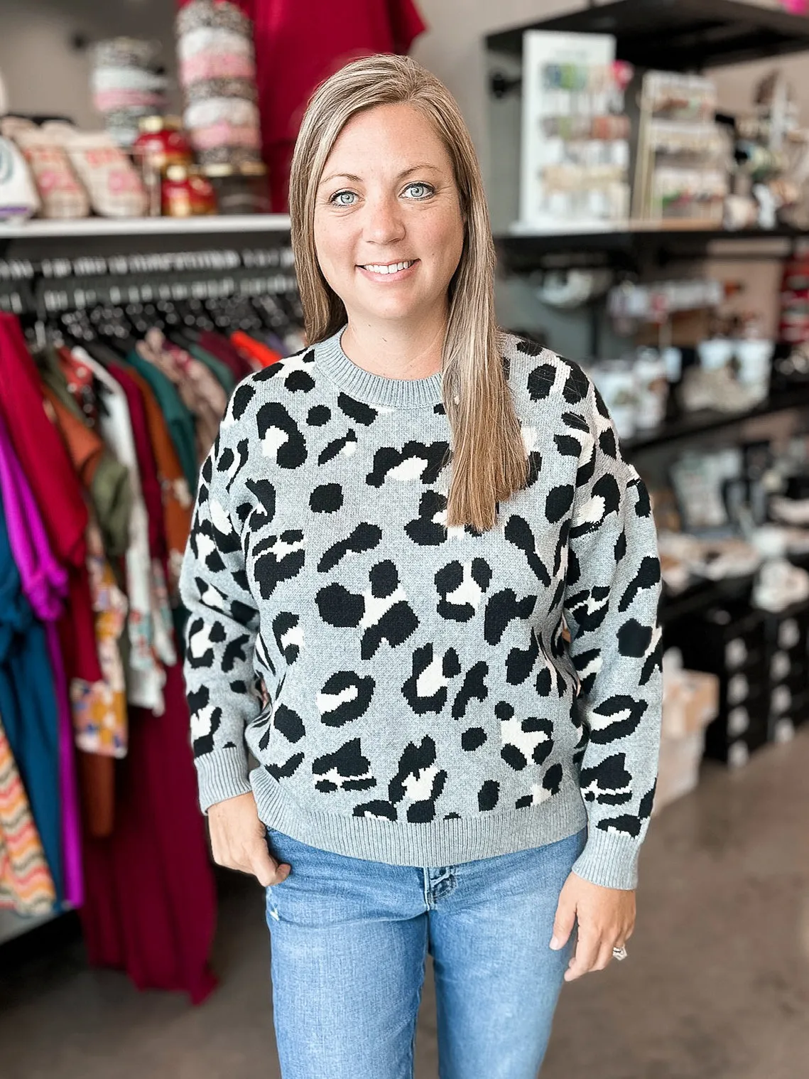 Lucy Leopard Sweater