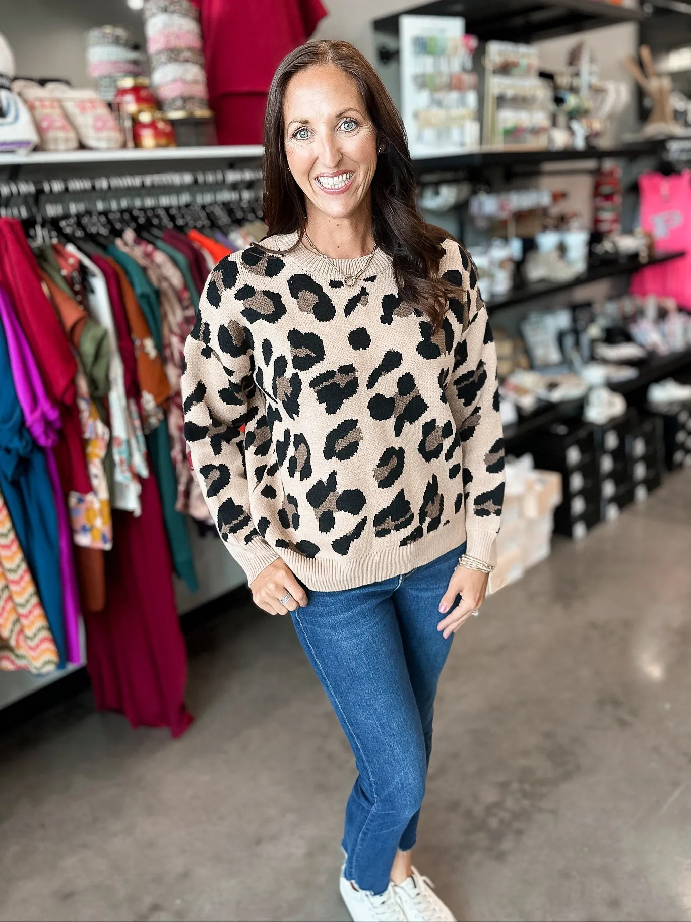 Lucy Leopard Sweater