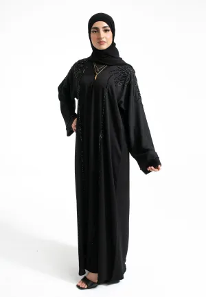 Luxury Emirati Style Closed Embellished Abaya
