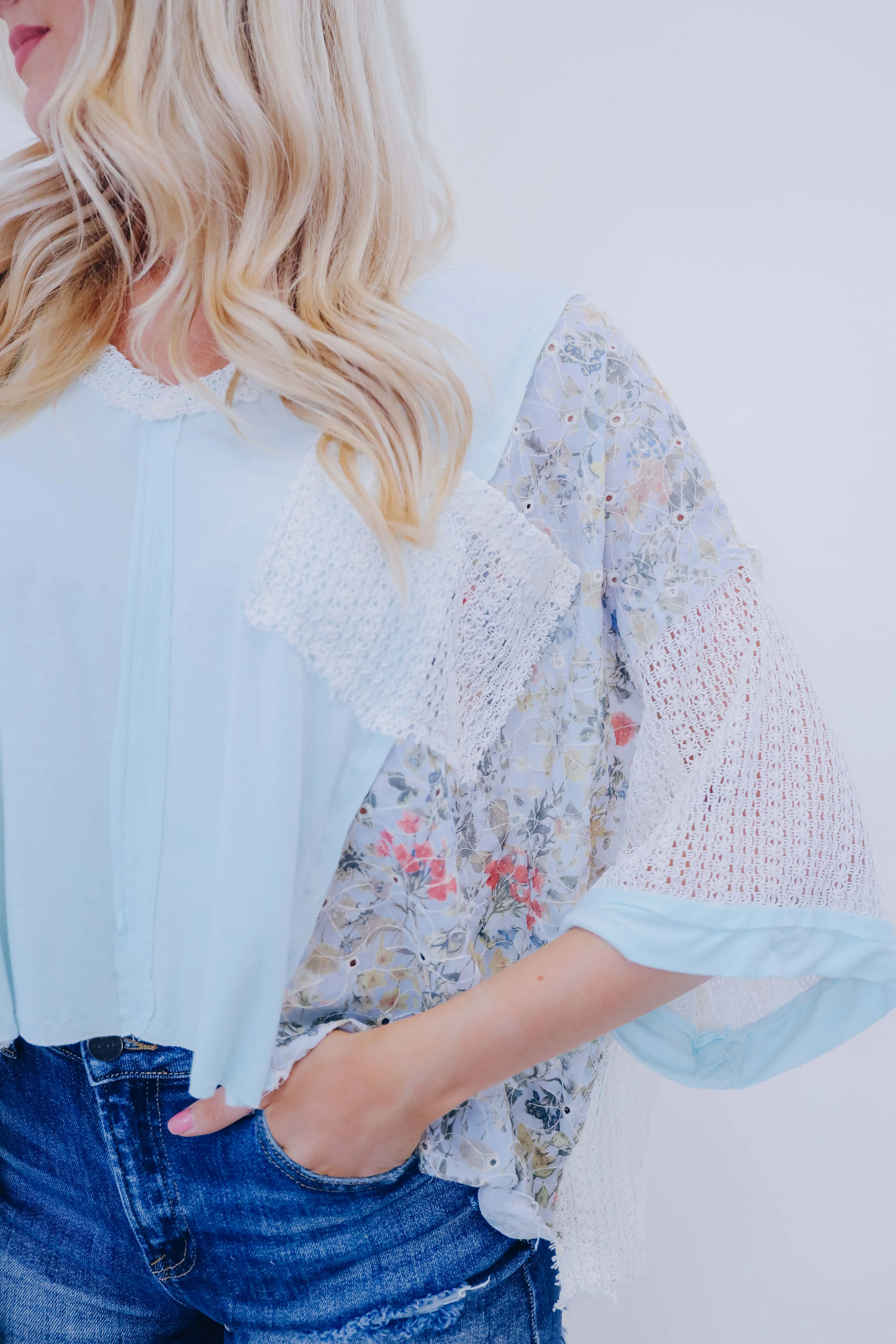 Mae Crochet N  Floral Oversized Top By POL- 5 Colors
