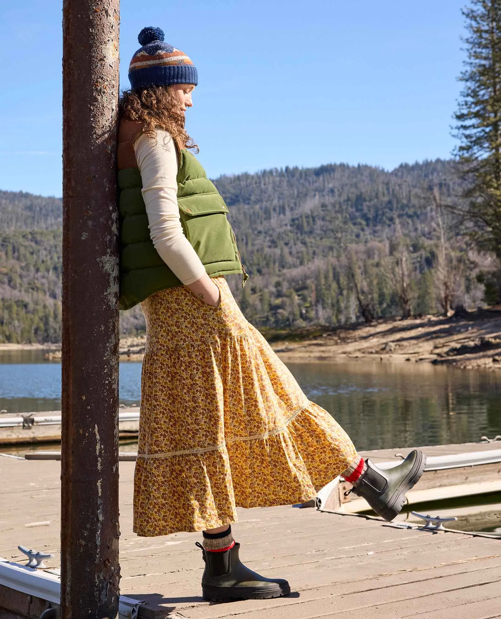 Marigold Tiered Midi Skirt - SALE