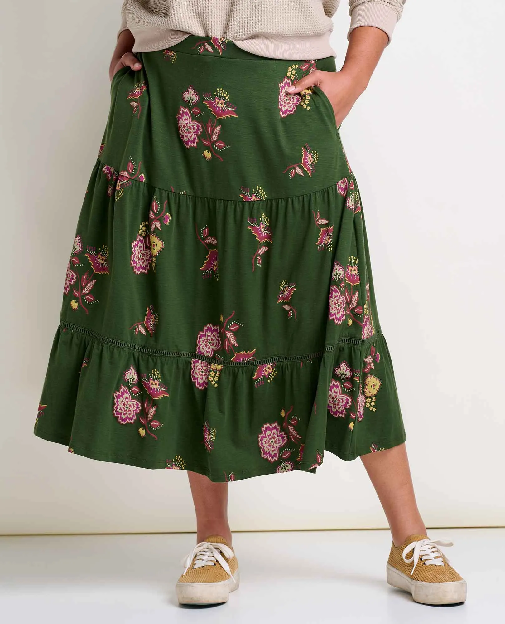 Marigold Tiered Midi Skirt - SALE