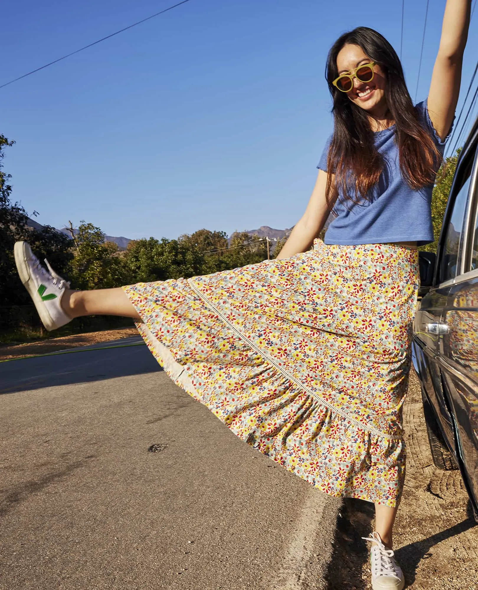 Marigold Tiered Midi Skirt - SALE