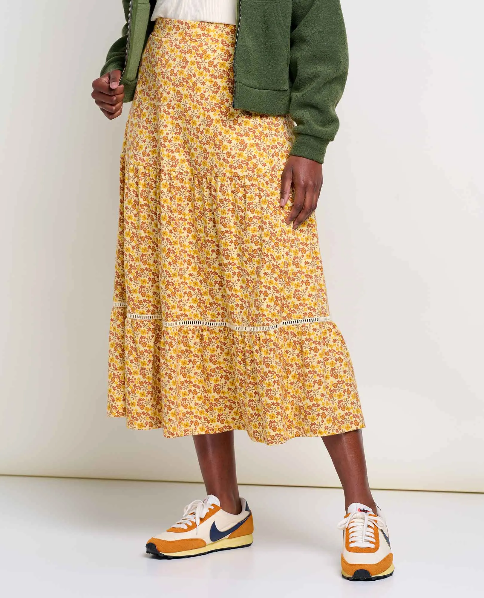 Marigold Tiered Midi Skirt - SALE
