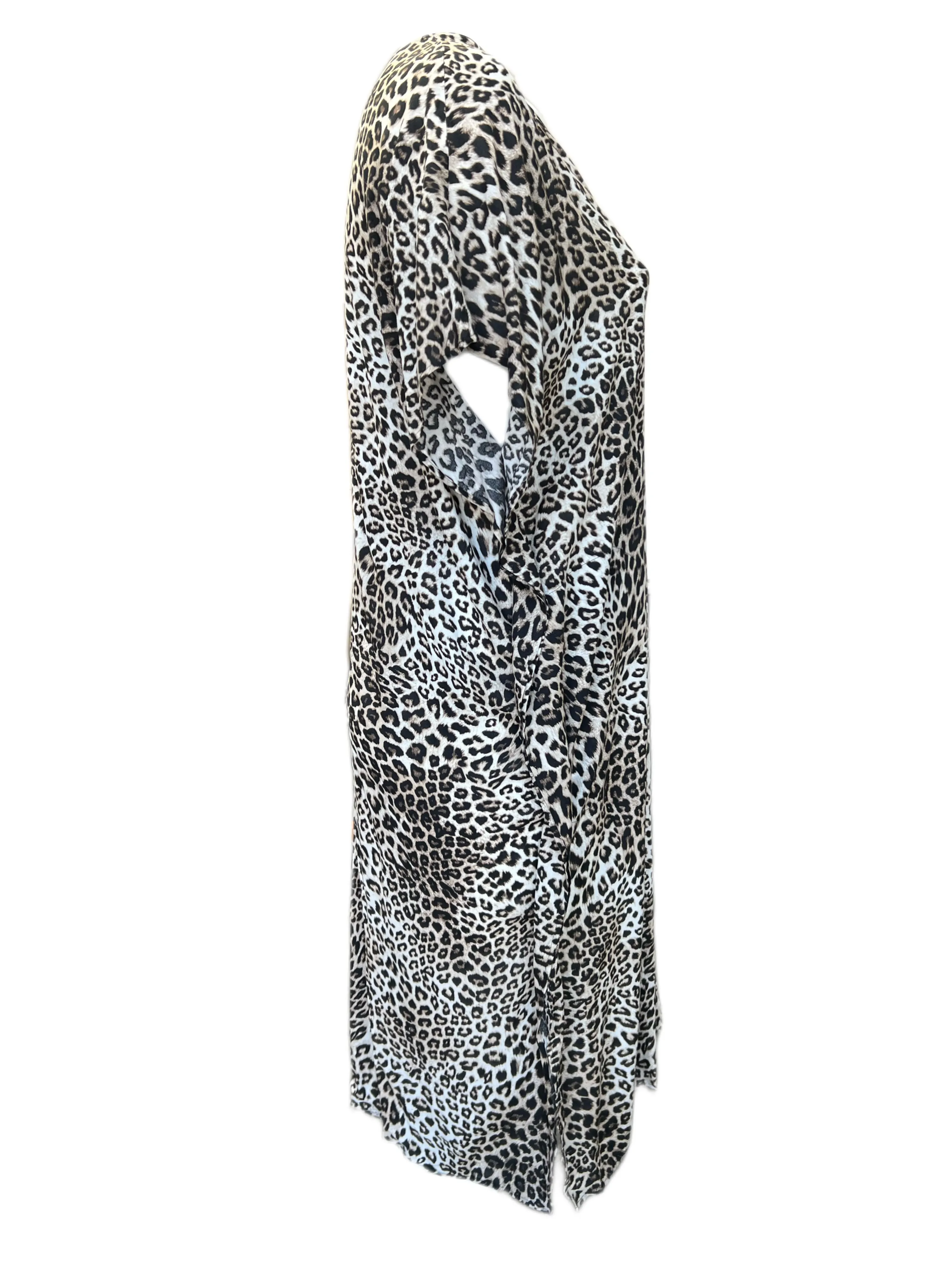 Marina Rinaldi Women's Brown Diaspro Animal Print Viscose Maxi Dress