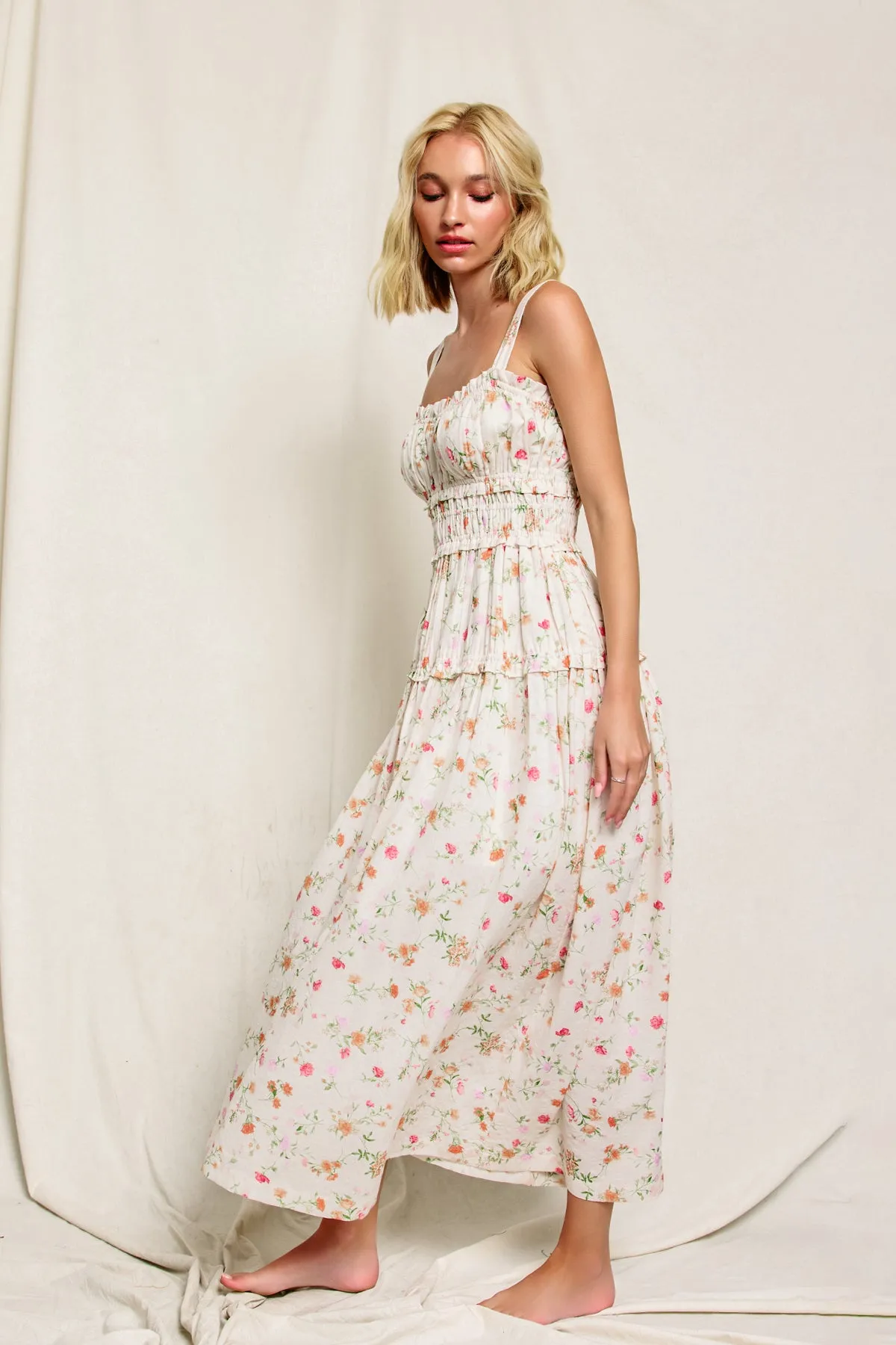 Marley Shirred Midi Dress