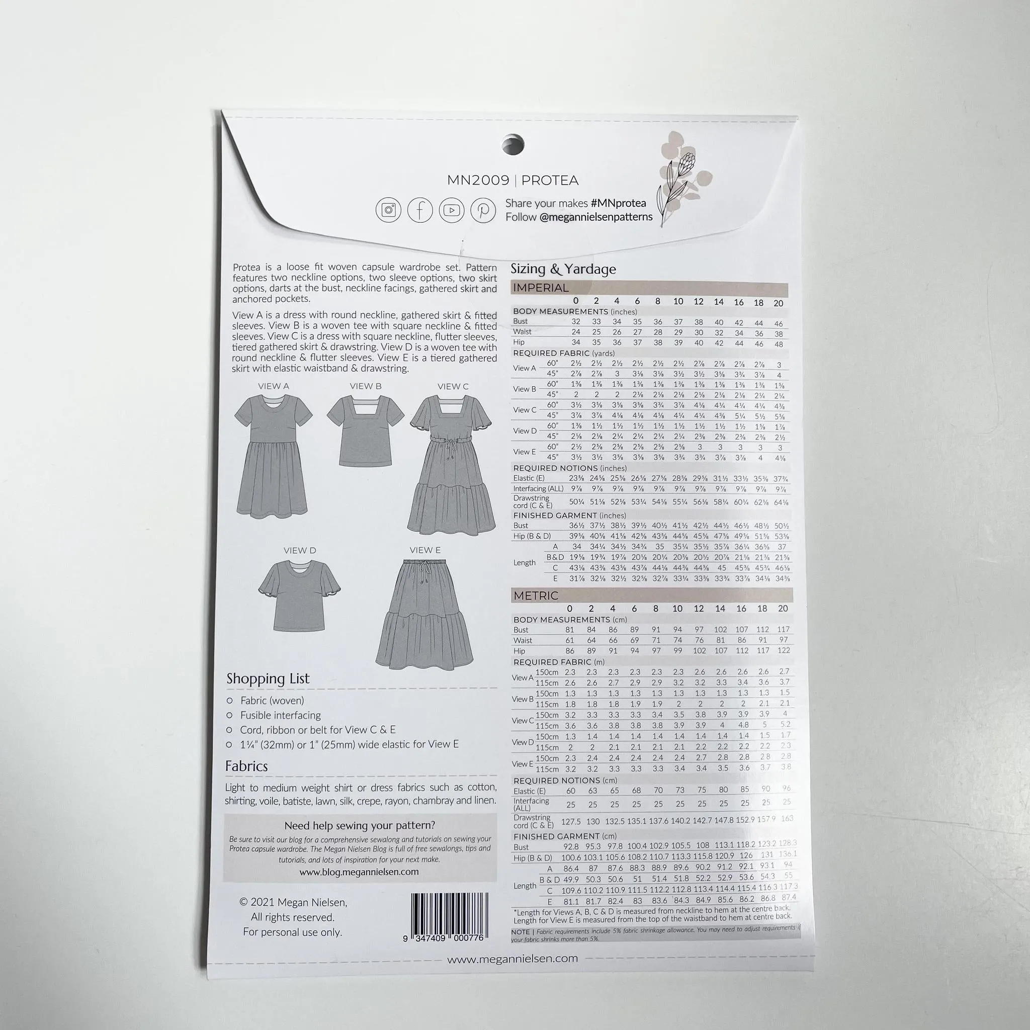 Megan Nielsen Patterns : Protea Capsule Wardrobe