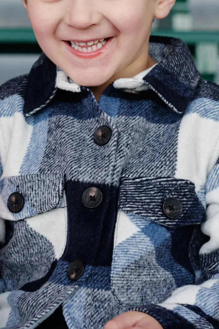 Milky | Blue Check Overshirt | Sizes 8-12